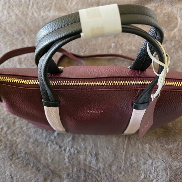 Radley London Waterloo Way Zip-Top Satchel Bag Merlot Burgundy Leather NWT - Picture 11 of 16